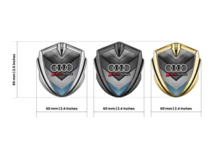 Audi Cupolato Emblema Badge Disegno Lussuoso Lega